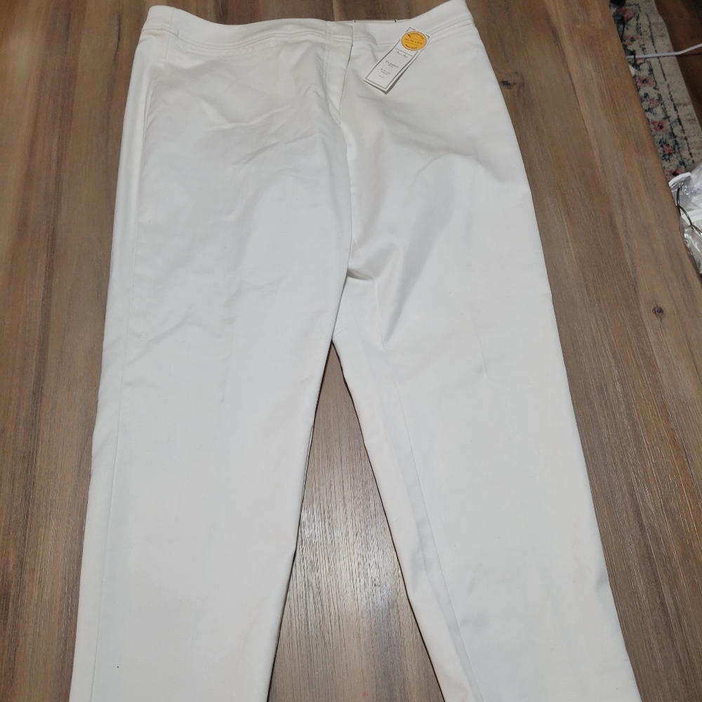 Charter club slim leg ankle size 16 white nwt